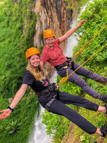 Abseiling at Sipi Falls